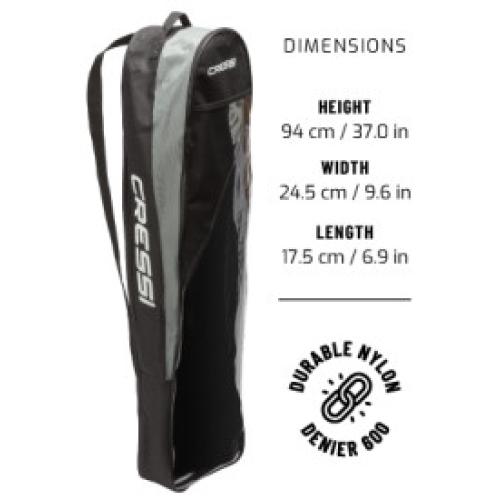 Long Fins Set Bag (black/silver)