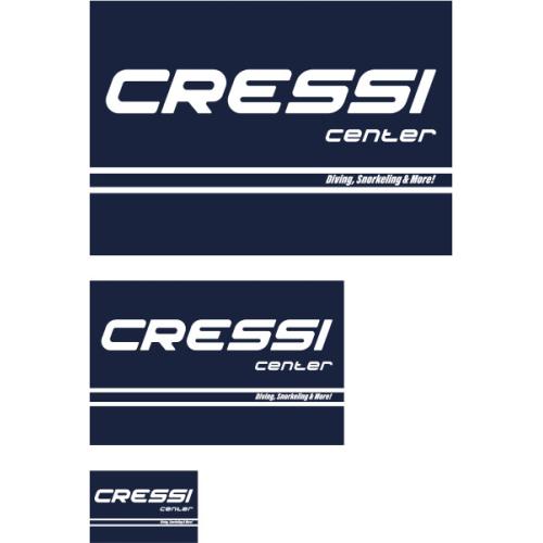 Flag Cressi Center (blue) [70x45cm 27.6x17.7in]