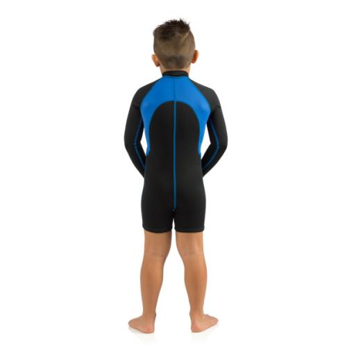 Kids Swimsuit Long Sleeve (black/blue) [S]