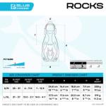 ROCKS FINS - BLUE/WHITE [S/M]