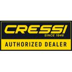 Cressi Rectangle Authorized Dealer Sticker (black/yellow) [40 x 17 cm]