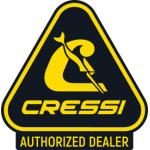 Cressi Triangle Authorized Dealer Sticker (black/yellow) [15 x 15?5 cm]