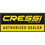 Cressi Rectangle Authorized Dealer Sticker (black/yellow) [40 x 17 cm]