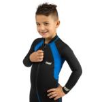 Kids Swimsuit Long Sleeve (black/blue) [S]