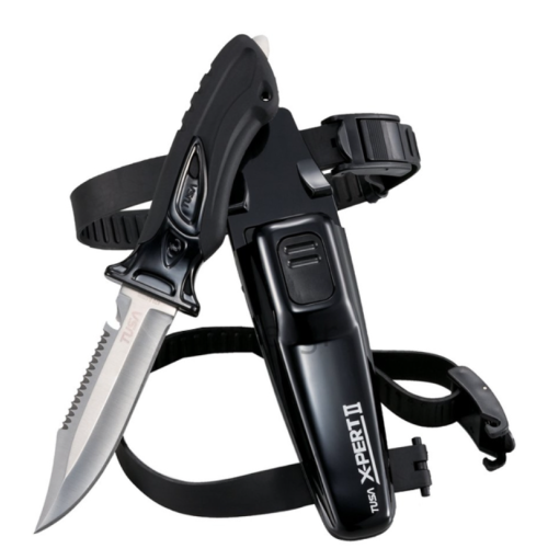 Tusa X-Pert II Drop Pointed Knife Black