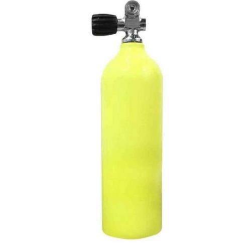 Aluminum 13CUBIC PONY Tank WITH STD/DIN PRO-VALVE Yellow