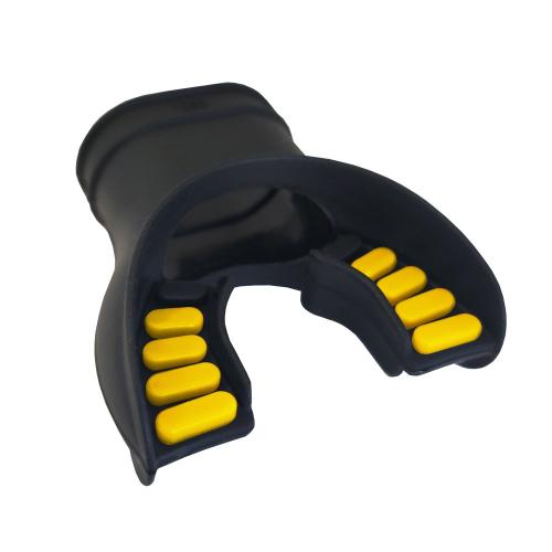 Silicone MP with Colored Bite Tabs - Black/Yellow