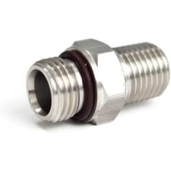 Stainless Steel Adapter 9/16-18 Male to 1/4
