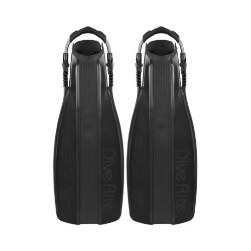 Fins- Large w/SS Straps- Black