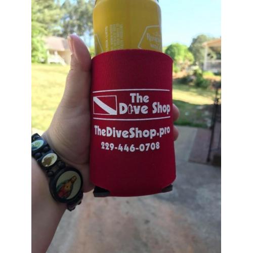 The Dive Shop Logo Koozie
