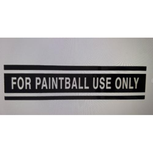For Paintball Use Only Tank Wrap
