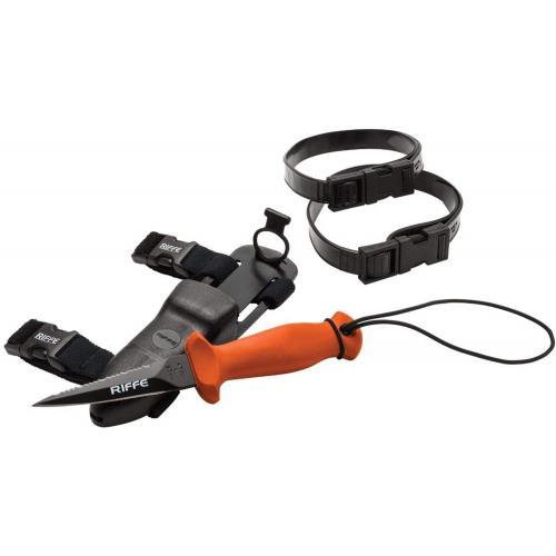 Stubby Knife (DELUXE) Safety Orange Handle / Black Teflon Coated