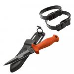 Spearfisher's Knife (STANDARD) Safety Orange Handle / Black Teflo