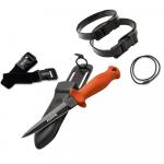 Spearfisher's Knife (STANDARD) Safety Orange Handle / Black Teflo