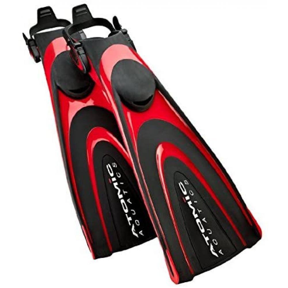 ATOMIC AQUATICS Open Heel Fin, XLarge, Red Ocean Enterprises