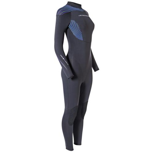 TherMaxx Women's 3mm Wetsuit - Black with Purple and Green Stripe