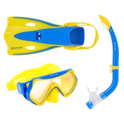 Aqualung Hero Snorkeling Set - Yellow / Blue, Large / Extra Large