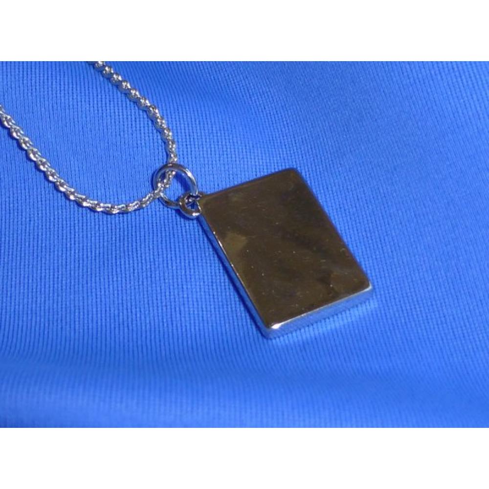 Dive Flag Jewelry pendant with silver chain