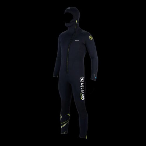 WAVE 6MM FZ W/HOOD,MN,BLK/GRN 3XL