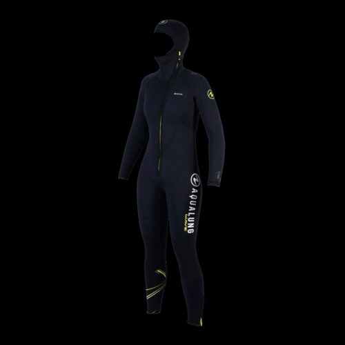 WAVE 6MM FZ W/HOOD,WMN,BLK/GRN LG