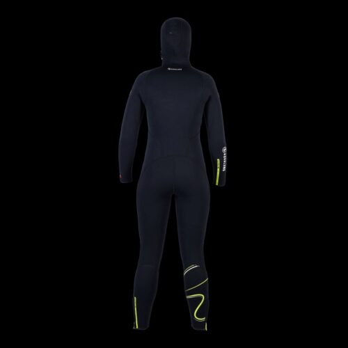 WAVE 6MM FZ W/HOOD,WMN,BLK/GRN LG