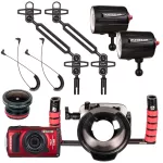 OM TOUGH TG-7 WIDE ANGLE KIT W/ DOME, STROBES & CAMERA