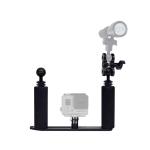 BIG BLUE GOPRO DUAL ARM TRAY W/SINGLE DUAL MOUNT