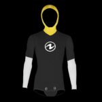 FREEFLEX PRO JACKET, 7MM MN BLK/YLW,SM