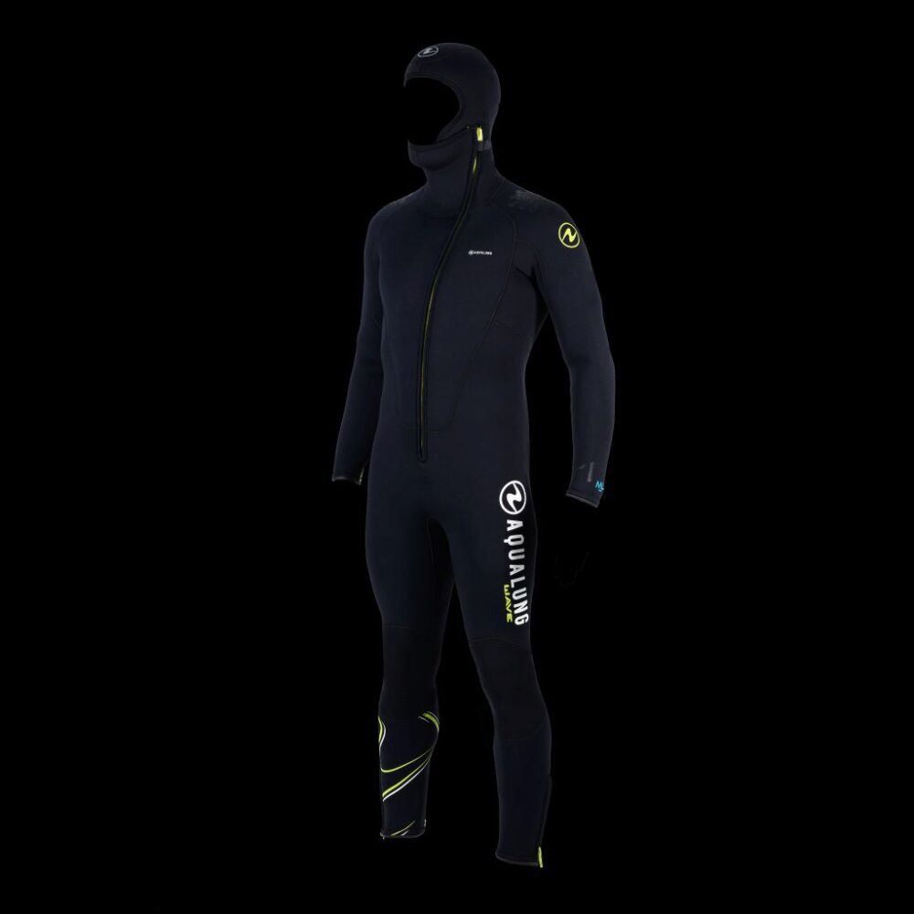 WAVE 6MM FZ W/HOOD,MN,BLK/GRN SM