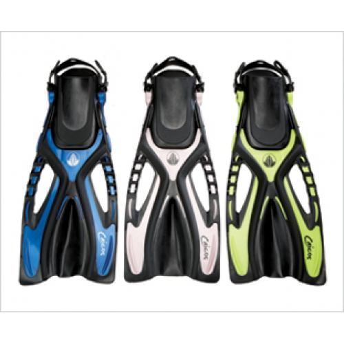 Caicos Full Foot Snorkel and Swim Fin-Small/Med - Yellow