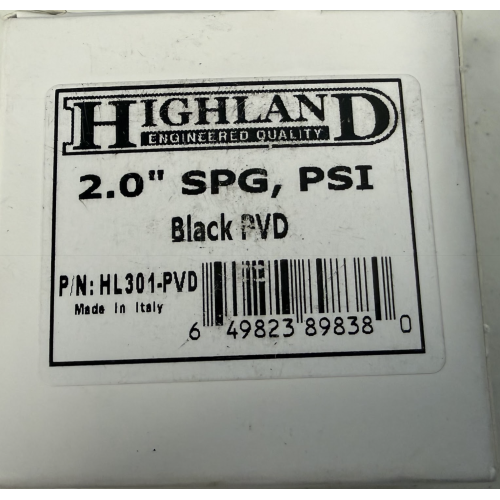 Highland 2" PVD Brass & Glass SPG – Scuba Submersible Pressure Gauge