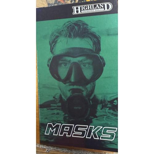 Highland Outer Limits Scuba Mask - Black Silicone