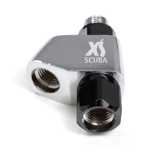 XS Scuba AC906 High-Pressure (HP) Port Adapter — 7/16”-20 HP Splitter (1-to-2)