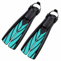 Atomic Open Heel HEC SplitFin with Spring Straps Medium Aqua