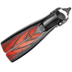 Atomic Open Heel HEC SplitFin with Spring Straps - Reef Red Large