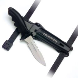 Atomic Aquatics Ti6 Titanium Dive Knife – Corrosion-Proof with Locking Sheath