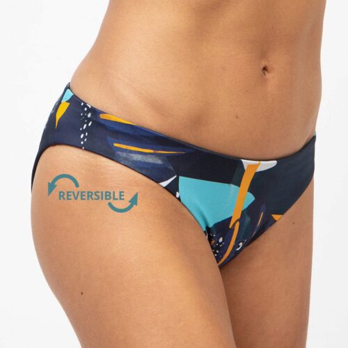 TIGER REVERSIBLE BIKINI BOTTOM MIDNIGHT PATTERN XL