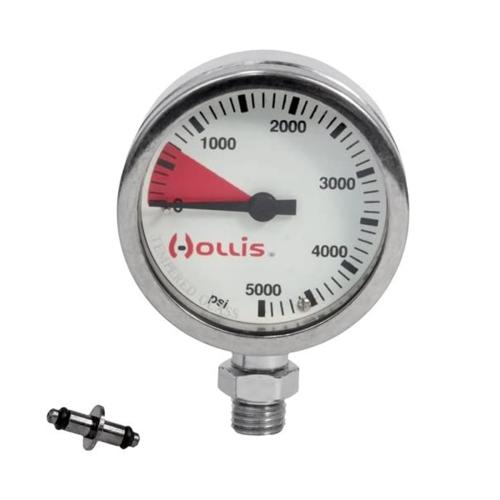 Hollis 2 in Brass and Glass Pressure Gauge