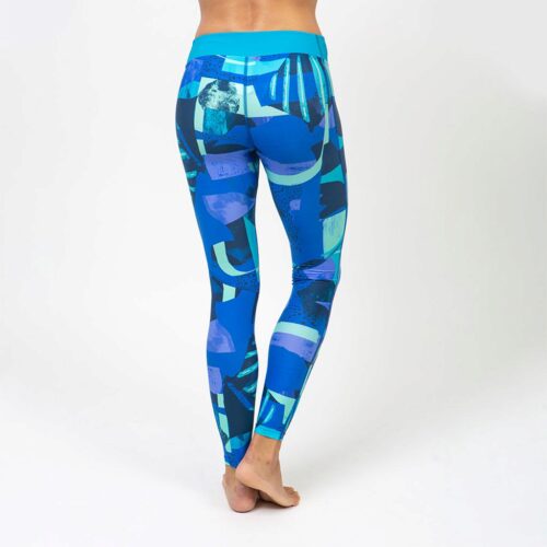 WOMEN'S HYDRO LEGGINGS BLUE PATTERN XL