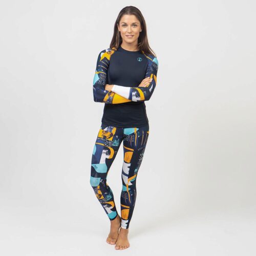 WOMEN'S HYDRO LEGGINGS MIDNIGHT PATTERN XXL