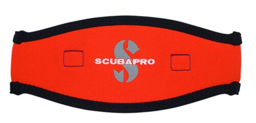Neoprene Mask Strap, 2.5MM - Black/Orange