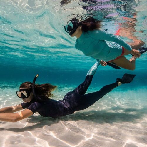 WOMENS OCEANPOSITIVE HYDRO LEGGINGS - MIDNIGHT NAVY L