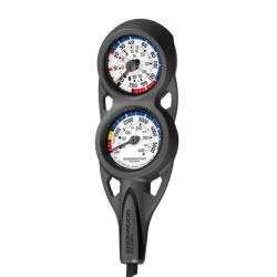 Sherwood Analog Console, Depth and Pressure Gauge, Flex Hose