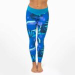 WOMEN'S HYDRO LEGGINGS BLUE PATTERN L