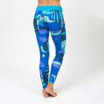 WOMEN'S HYDRO LEGGINGS BLUE PATTERN XL