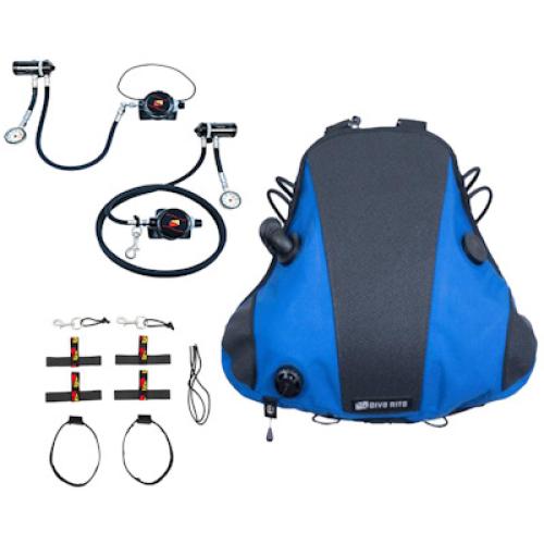 NOMAD RAY SIDEMOUNT SYSTEM - BLUE- XT1/XT2 S.M REGULATORS KIT, & TANK RIG KIT