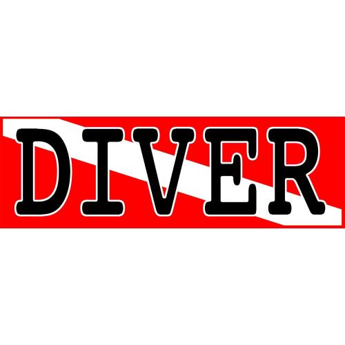 STICKER DIVER DIVE FLAG BUMPER STICKER