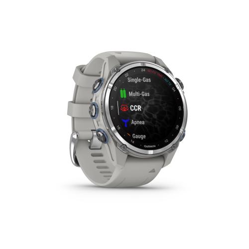 Garmin Mk3  43 mm, Stainless Steel with Fog Gray Silicone Band