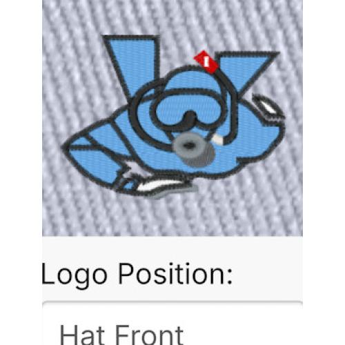 Embroidered logo cap gray