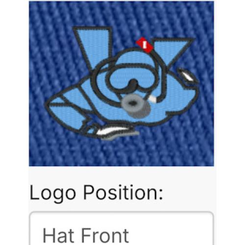 Embroidered logo cap blue